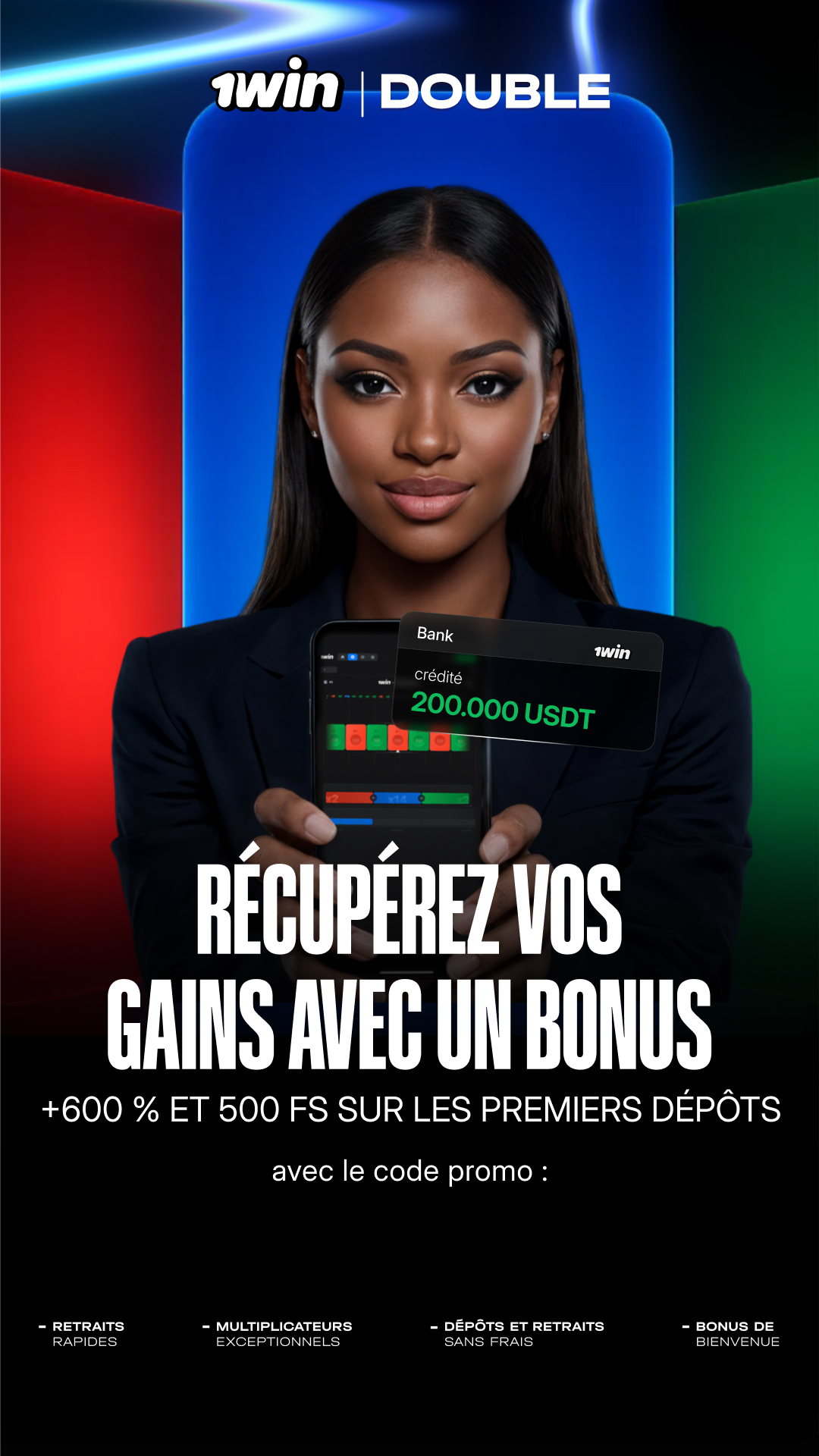 🏆 1Win — Bonus 500% jusqu'à 1750$